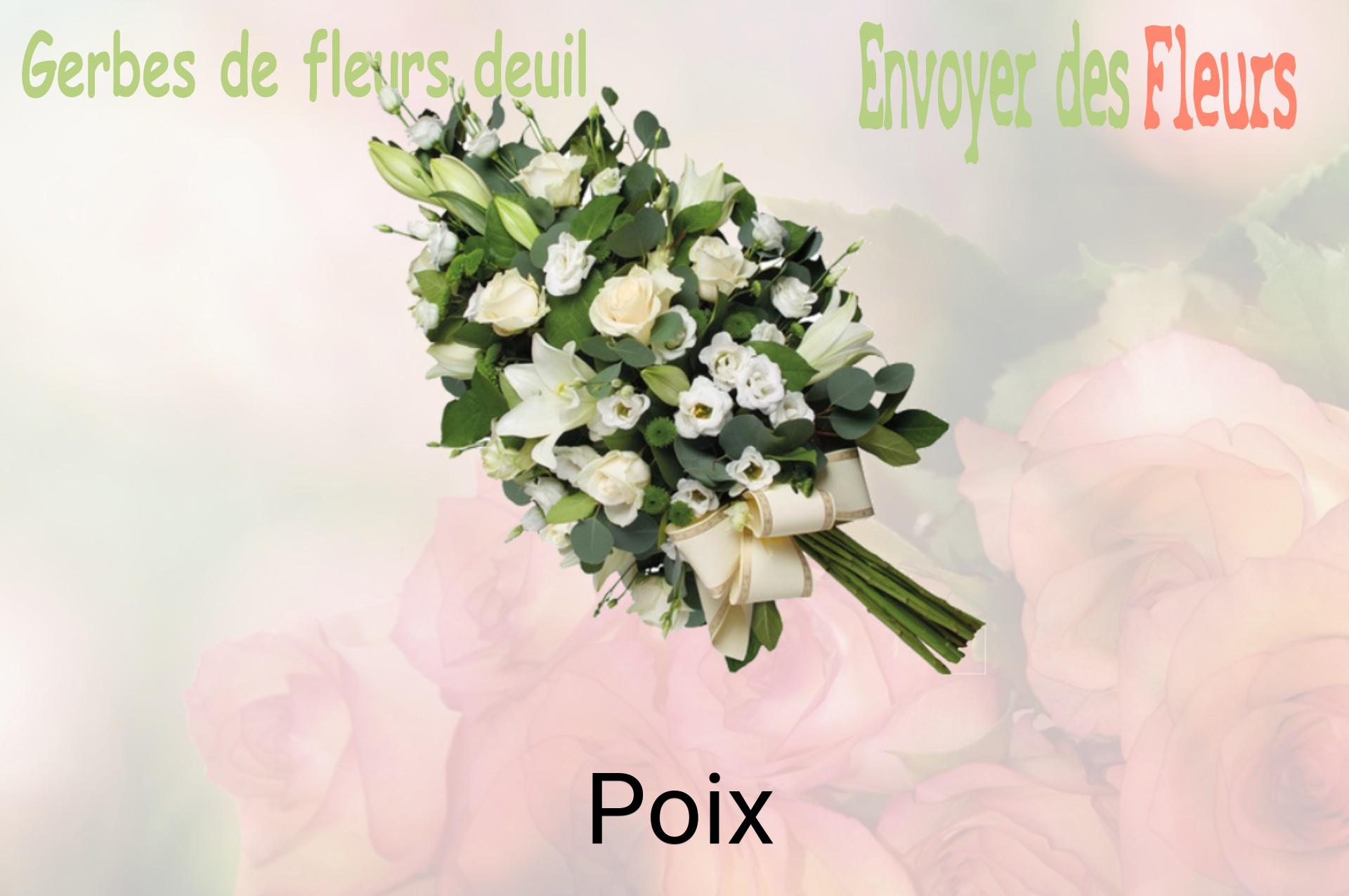 Gerbe de fleurs de deuil livrée à Poix